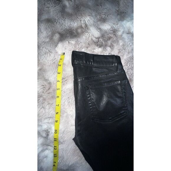 Ralph Lauren 109 Black Label Womens Sz 26 Black Coated Stretch Skinny Jeans - Picture 14 of 16